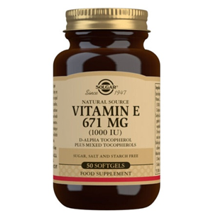 Solgar Vitamin E 1000 iu mixed 50 softgels